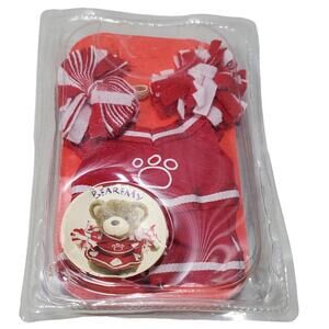 Build A Bear Bearemy Red & White Cheerleader Outfit 2 Pack NEW